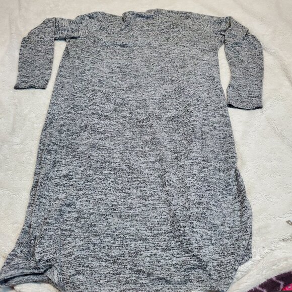 Velvet Anthropologie Gray Drape Open Front‎ Long Sweater Cardigan L - Picture 3 of 7